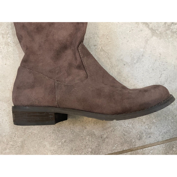 "Women's NINE WEST Brown/Mushroom Nolitagd Over The Knee Boots 8 M" - Picture 3 of 14